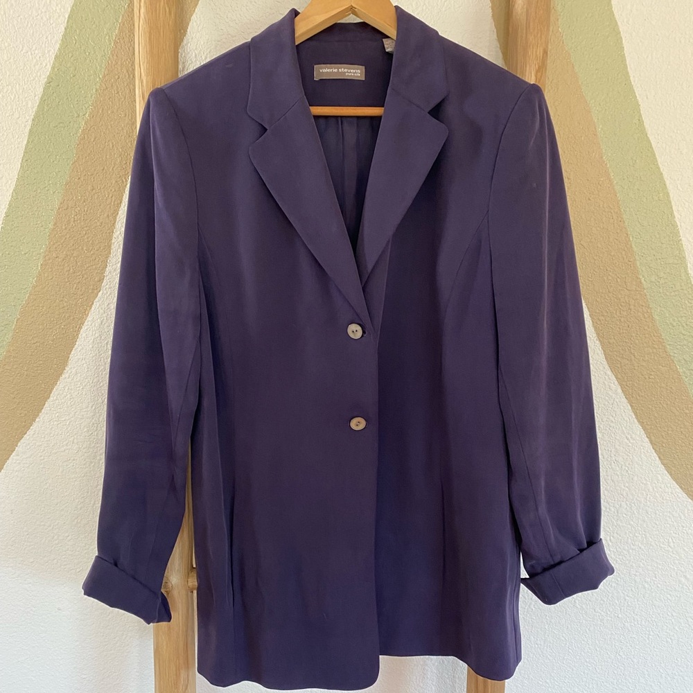 Vintage oversized purple blazer